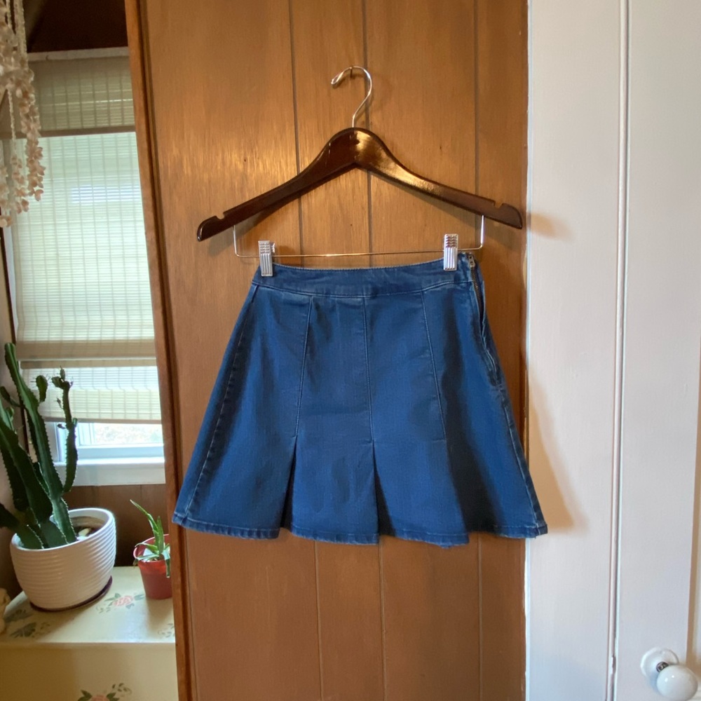 Denim tennis skirt